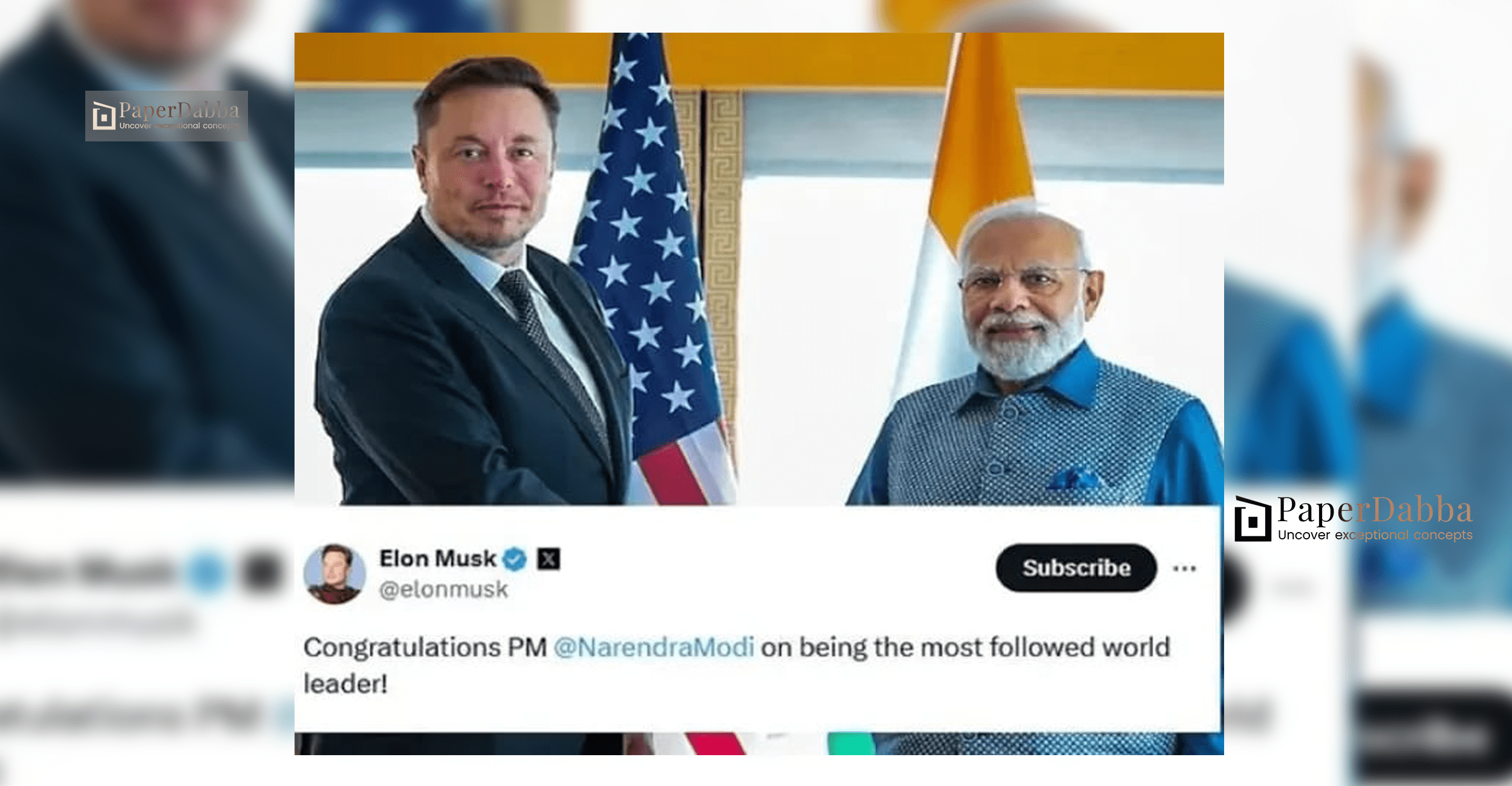 Elon Musk Congratulates Narendra Modi For 100M Twitter Followers