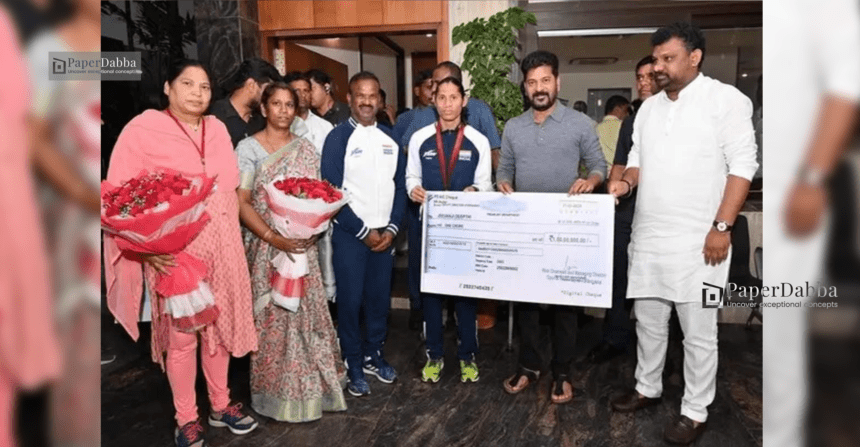 Cm Revanth Reddy Honors Paralympic Champion With Cash Reward And Job 1